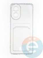Накладка силиконовая с кардхолдером для Poco X6 Pro прозрачная