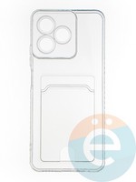 Накладка силиконовая с кардхолдером для Realme C67 4G прозрачная