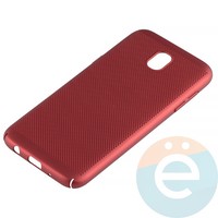 Накладка пластиковая перфорированная на Samsung Galaxy J5 SM-J520/530 (2017) красная