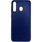 Накладка кожаная с логотипом для Samsung Galaxy A20/A30 2019 синяя - фото 27809