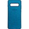 Накладка кожаная с логотипом для Samsung Galaxy S10 Plus бирюзовая - фото 27826