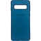 Накладка кожаная с логотипом для Samsung Galaxy S10 бирюзовая - фото 27831