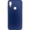 Накладка кожаная с логотипом для Xiaomi Redmi 7 синяя - фото 27880