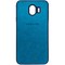Накладка кожаная с логотипом для Samsung Galaxy J4 бирюзовая - фото 27933