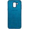 Накладка кожаная с логотипом для Samsung Galaxy J6 бирюзовая - фото 27939