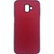 Накладка кожаная с логотипом для Samsung Galaxy J6 Plus красная - фото 27941
