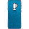 Накладка кожаная с логотипом для Samsung Galaxy S9 Plus бирюзовая - фото 28024