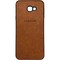 Накладка кожаная с логотипом для Samsung Galaxy J4 Plus коричневая - фото 29062