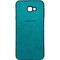 Накладка кожаная с логотипом для Samsung Galaxy J4 Plus бирюзовая