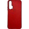 Накладка кожаная с логотипом для Huawei Honor 20 красная - фото 29274