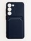 Накладка силиконовая Winter с кардхолдером для Samsung Galaxy S23 синяя - фото 62808