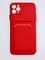 Накладка силиконовая Winter с кардхолдером для Apple iPhone 11 Pro Max красная - фото 63028
