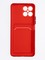 Накладка силиконовая Winter с кардхолдером для Huawei Honor X8 2022 красная - фото 63445