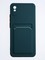 Накладка силиконовая Winter с кардхолдером для Xiaomi Redmi 9A зеленая - фото 64067