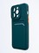 Накладка силиконовая Winter с кардхолдером для Apple iPhone 14 Pro зеленая - фото 64532